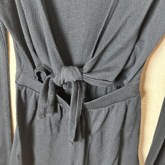 URBAN OUTFITTERS Out From Under Ribbed Knit Tie Front Romper Onesie Size XS - Picture 3 of 8